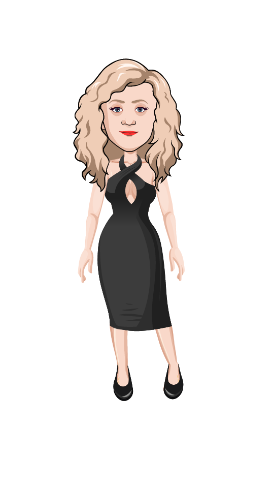 Cartoon puppet with quirky hairstyle and casual clothing, designed for content creators who make animated YouTube vlogs and tutorials.