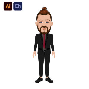 Elbert is a professional and sophisticated puppet designed for Adobe Character Animator, perfect for business presentations, corporate videos, and professional storytelling. This character exudes a polished and corporate appearance, making it an excellent choice for engaging and professional animation content.