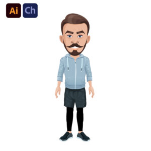 Paul is a laid-back and versatile puppet designed by Puppetlancer for Adobe Character Animator, ideal for creating animations that need a relaxed and approachable character. Paul is dressed in a casual hoodie and shorts, making him perfect for content related to casual storytelling, lifestyle, vlogs, or any theme that benefits from a friendly and easygoing presence.