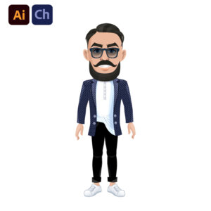 Tyler is a young, stylish puppet designed by Puppetlancer for Adobe Character Animator, perfect for projects that require a modern and fashionable character. Tyler stands out with his stylish hair, well-groomed beard, and a trendy jacket worn over a t-shirt, making him an ideal choice for content focused on fashion, lifestyle, or contemporary storytelling.