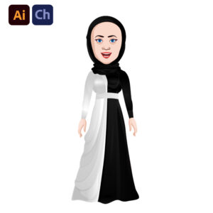 Aminaa is a beautifully designed Muslim girl puppet by Puppetlancer, perfect for creating inclusive and culturally enriching animations. Dressed in a modest yet stylish hijab and an elegant outfit, Aminaa exudes grace and intelligence. Ideal for educational, storytelling, and social awareness projects, Aminaa adds authenticity and diversity to your Adobe Character Animator creations.