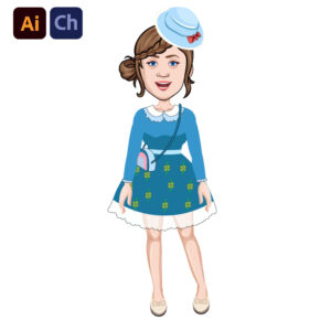 Selina is a glamorous adobe character animator puppet designed for fashion, lifestyle, and party-themed animations. Dressed in a stunning blue frock, accessorized with a matching cap and a chic blue purse, she exudes elegance and confidence. Whether you’re creating fashion vlogs, event promos, or stylish character animations, Salina is the perfect choice for adding a sophisticated and trendy touch to your content.